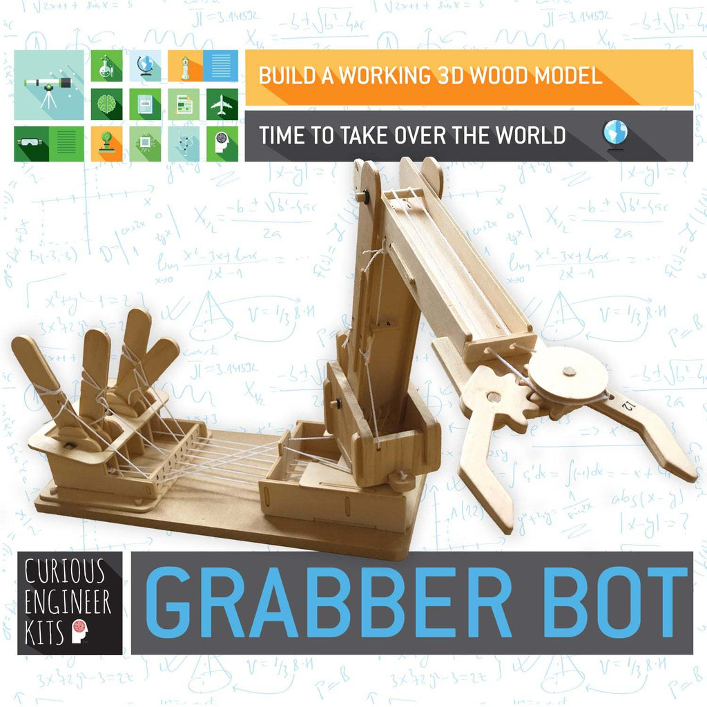 Wodan Bot Grabber Bot Kit | 3D Wooden Model with Easy Instructions – HungryRobot