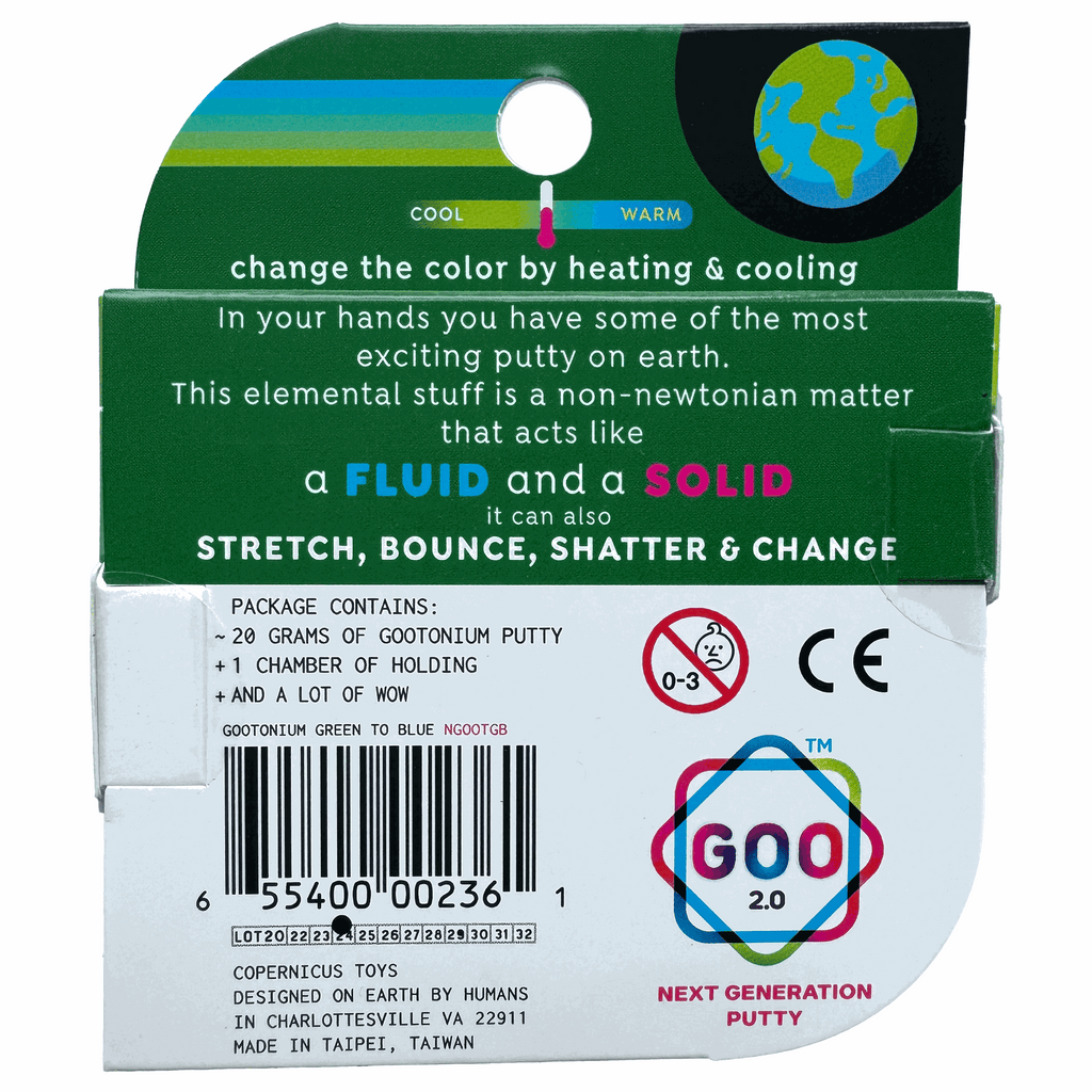 Copernicus Toys Toy Gootonium: Thermo forest green to water blue putty - 20g